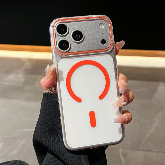 Bild 2,  iPhone 18 Pro / 17 Pro Skal MagSafe Transparent/Orange