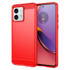  Motorola Moto G84 5G Skal Borstad St&aring;l Textur R&ouml;d