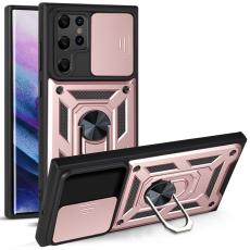  Samsung Galaxy S22 Ultra Skal CamShield Hybrid Ring Ros&eacute;guld