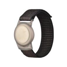  Apple AirTag 2/1 Nylon Armband F&ouml;r Barn (S) Svart