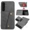  Galaxy A56 5G/A36 5G Skal Läder Med Kortfack Och Magnet
