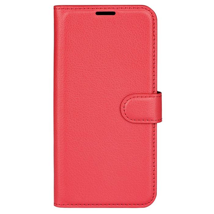 Bild 5,  Xiaomi Redmi Note 12 4G Fodral Litchi Läder Röd