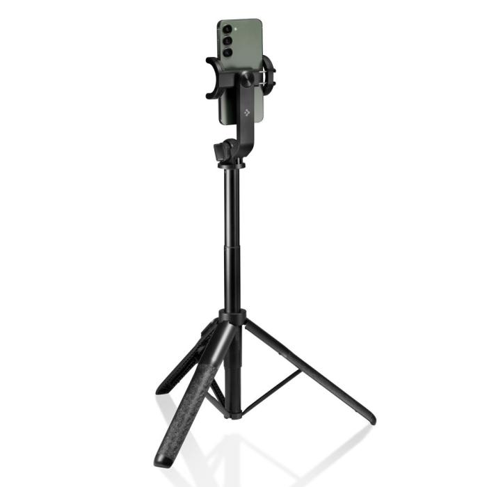 Bild 3, Spigen Spigen 161 cm Bluetooth Selfiestick Tripod Svart