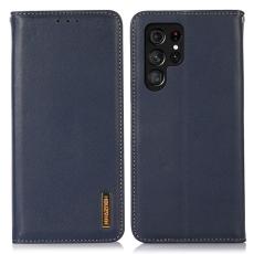 KHAZNEH KHAZNEH Galaxy S24 Ultra Fodral Flip RFID &Auml;kta L&auml;der Bl&aring;