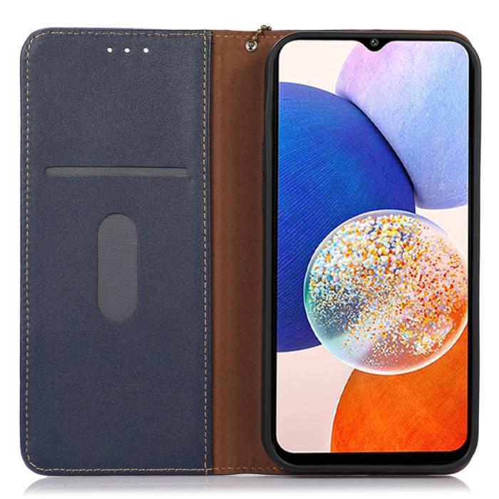 Bild 2, KHAZNEH KHAZNEH Galaxy S24 Ultra Fodral Flip RFID Äkta Läder Blå