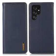KHAZNEH KHAZNEH Galaxy S24 Ultra Fodral Flip RFID &Auml;kta L&auml;der Bl&aring;