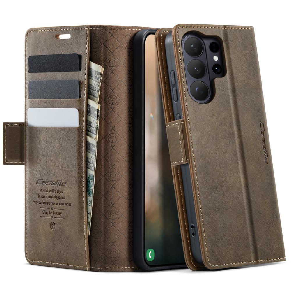 CASEME CASEME Samsung Galaxy S26 Ultra Fodral RFID Läder Brun