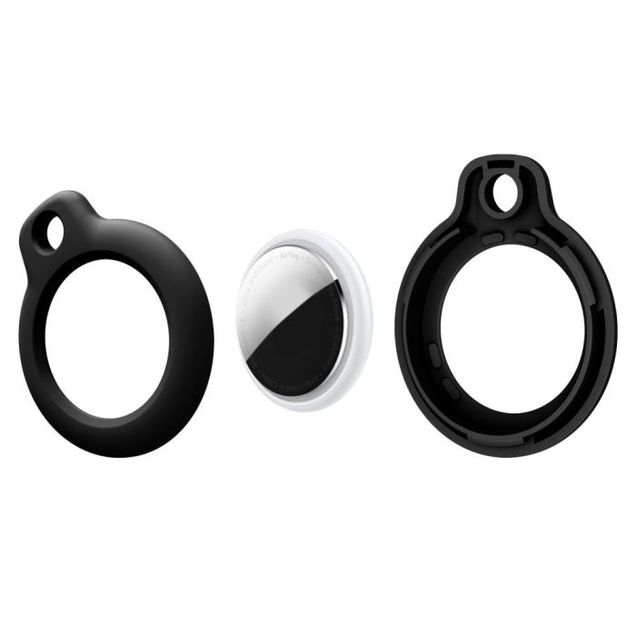Bild 3, Tech-Protect Tech-Protect Apple AirTag 2/1 2-PACK Hållare Rough Svart