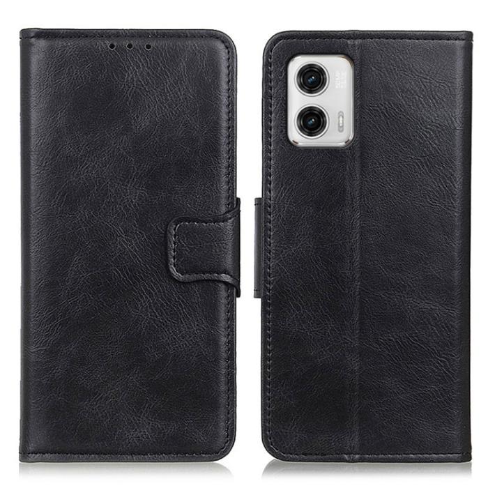 Bild 2,  Motorola Moto G73 5G Fodral Crazy Horse Svart