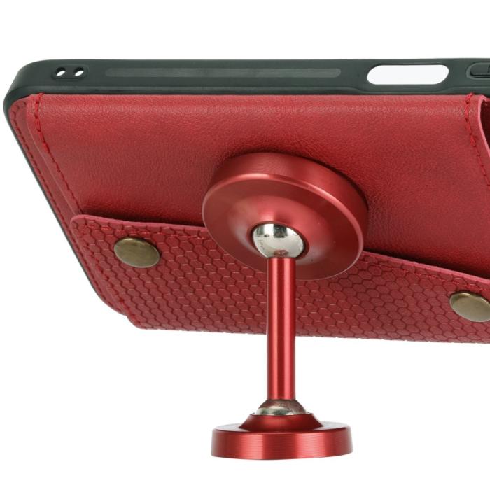 Bild 6,  Samsung Galaxy A23 5G Skal Med Kortfack Och Magnet Röd
