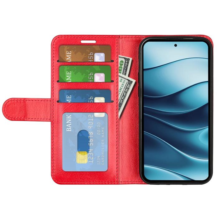 Bild 2,  Xiaomi Redmi Note 14 4G Fodral Crazy Horse Läder Röd