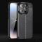  iPhone 15 Pro Skal Litchi Textur Svart