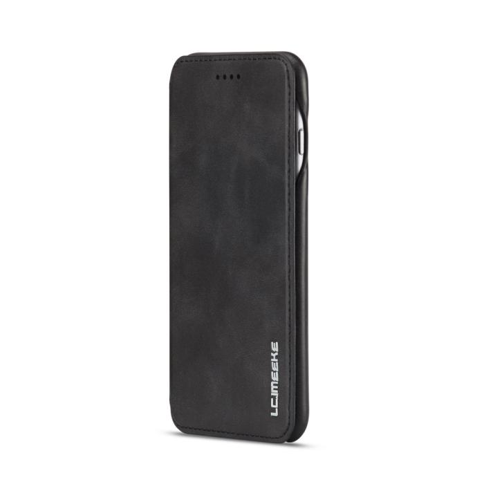 Bild 4, LC.IMEEKE iPhone 6/6S - LC.IMEEKE Retro Läder Fodral - Svart