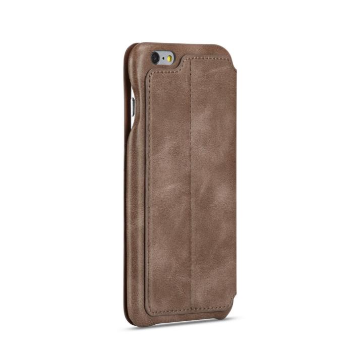 Bild 5, LC.IMEEKE iPhone 6/6S - LC.IMEEKE Retro Läder Fodral - Brun