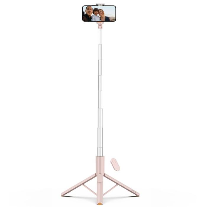Bild 2, Tech-Protect Tech-Protect 146 cm Bluetooth Selfiestick Tripod Rosa