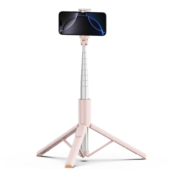Bild 5, Tech-Protect Tech-Protect 146 cm Bluetooth Selfiestick Tripod Rosa