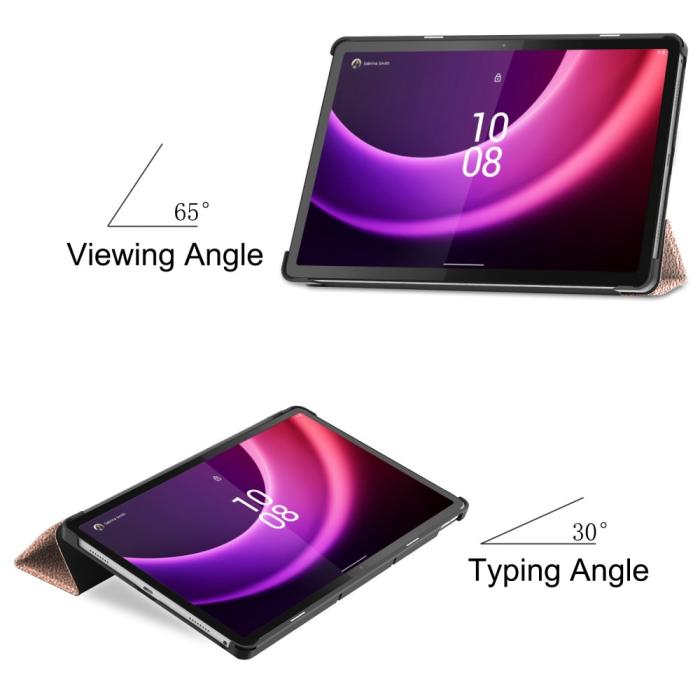 Bild 5,  Lenovo Tab P11 Gen 2 Fodral Tri-Fold Roséguld