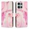 Motorola Moto G86 Power / G86 5G Fodral Läder Marmor Rosa