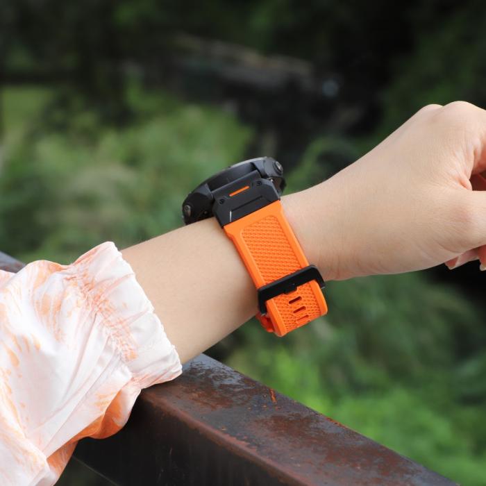 Bild 5,  Fenix 5/5X/6X/7X 26 mm Klockarmband Robust Orange
