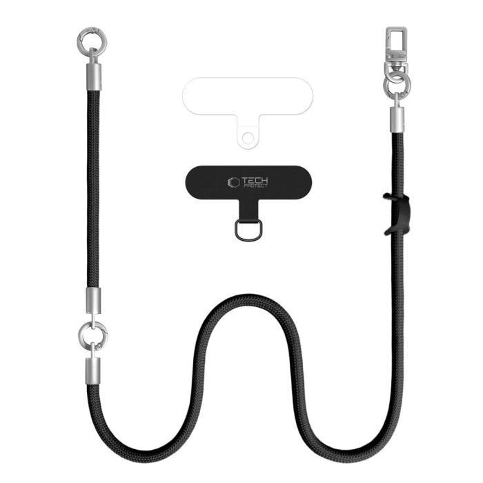Bild 3, Tech-Protect Tech-Protect Mobilsnöre CrossBody & Wrist Rope Svart