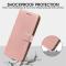  Samsung Galaxy A27 Plånboksfodral Läder Roséguld