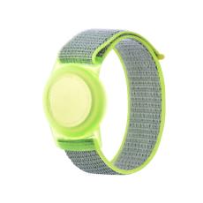  Apple AirTag 2/1 Nylon Armband F&ouml;r Barn (S) Gr&ouml;n