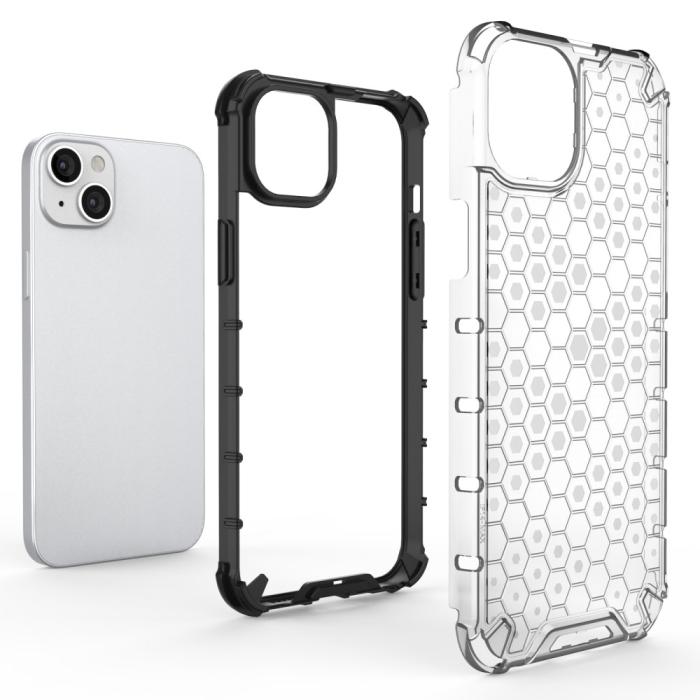 Bild 2,  iPhone 15 Skal Honeycomb Shockproof Röd