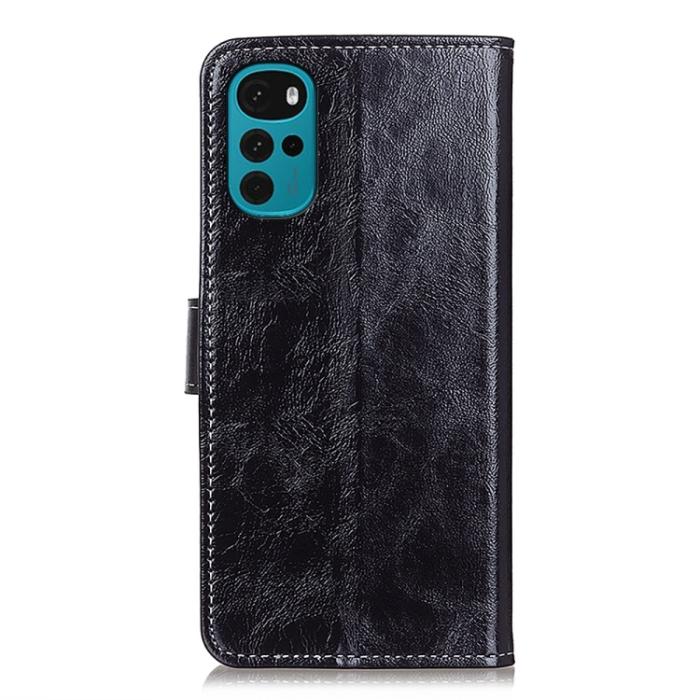 Bild 3,  Motorola Moto G22 Fodral Retro Läder Svart