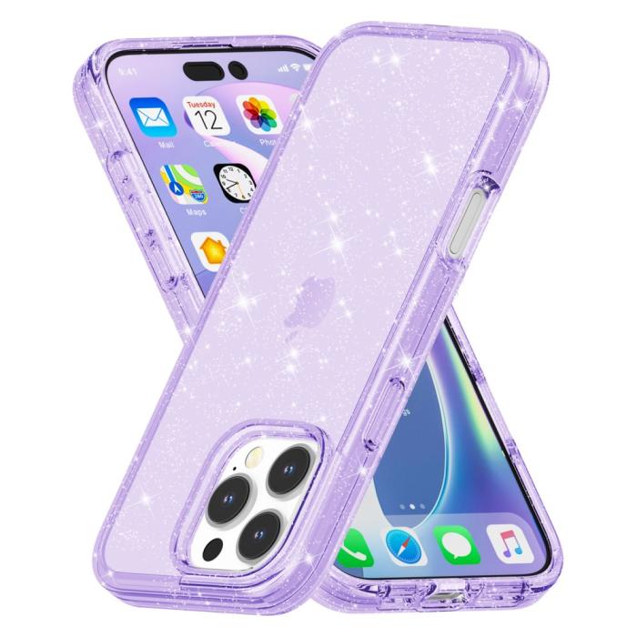 Bild 5,  iPhone 16 Pro Skal Glitter Lila