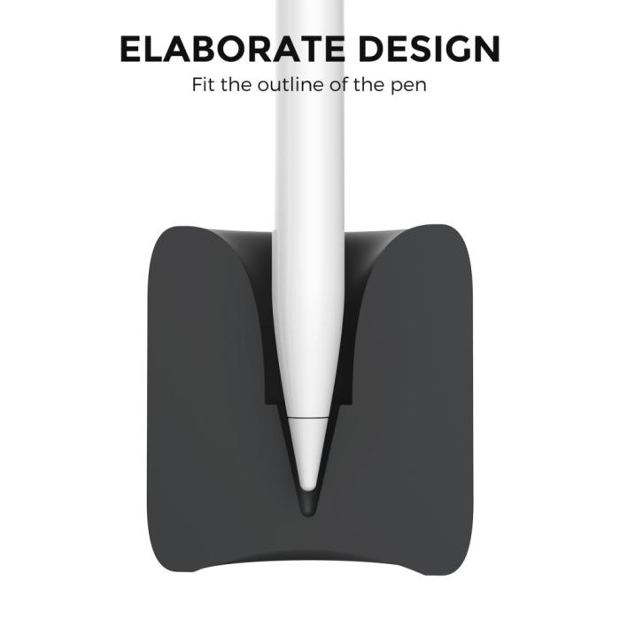 Bild 3, AHASTYLE AHASTYLE Apple Pencil 1/2/Pro Vertikal Silikon Ställ Svart