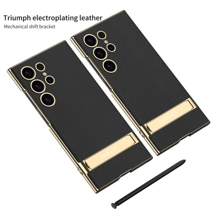 Bild 4, GKK GKK Galaxy S24 Ultra Skal Electroplate Kickstand Grön