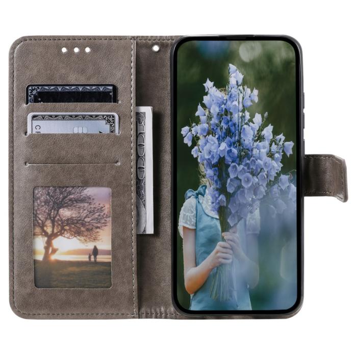 Bild 2,  Sony Xperia 10 VI Mandala Läder Fodral Grå