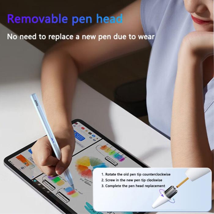 Bild 6,  Bluetooth Magnetisk Hexagon Stylus Touchpenna Vit