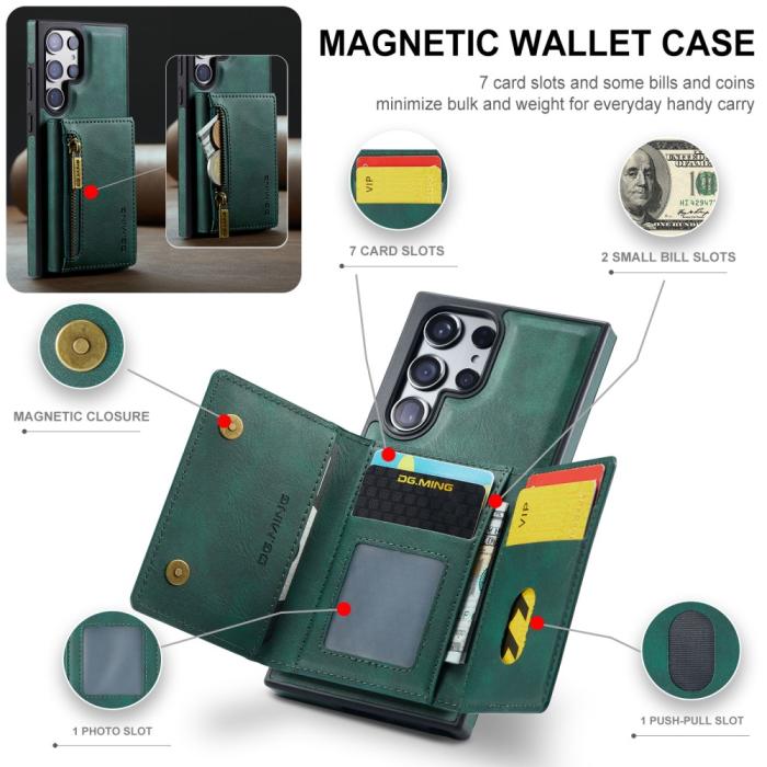 Bild 6, DG.MING DG.MING Galaxy S24 Skal 2in1 Magnetisk Avtagbart RFID Kortfack