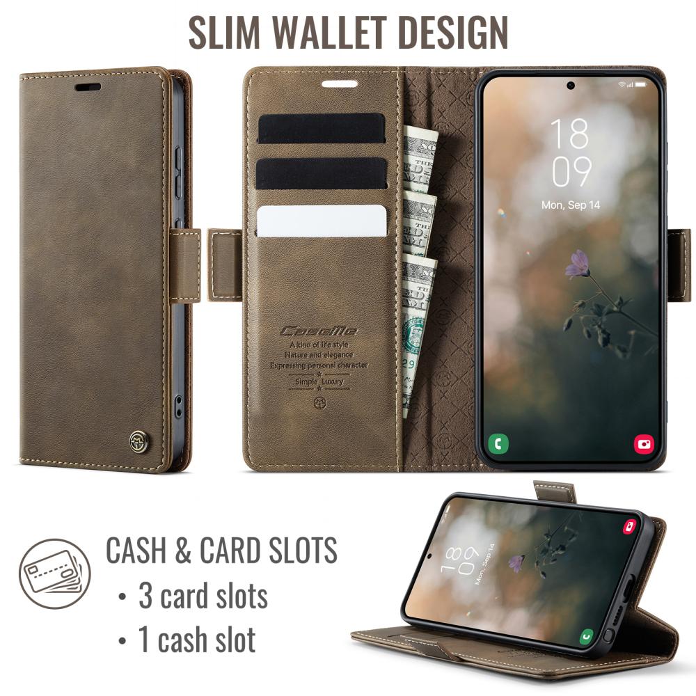 CASEME CASEME Samsung Galaxy S26 Ultra Fodral RFID Läder Brun