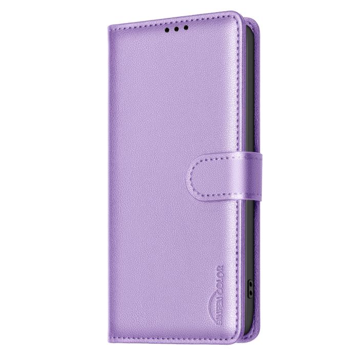 Bild 2, BINFEN BINFEN iPhone 17 Pro Max Fodral RFID Läder Lila