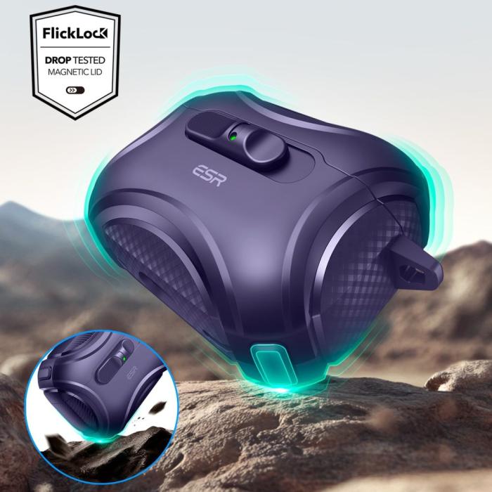 Bild 5, ESR ESR AirPods Pro 3 Skal MagSafe Cyber FlickLock HaloLock Lila