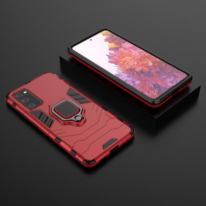 Bild 5,  Samsung Galaxy S20 FE - Hybrid Ring Skal - Röd