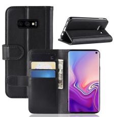  Samsung Galaxy S10e - Premium Split L&auml;der Fodral - Svart