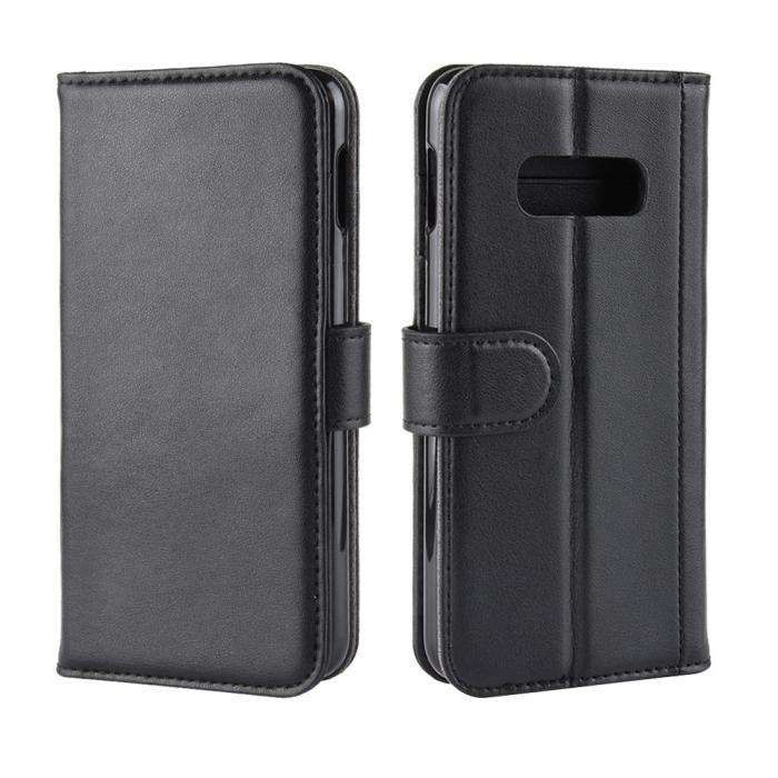 Bild 2,  Samsung Galaxy S10e - Premium Split Läder Fodral - Svart