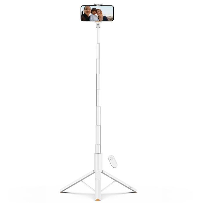 Bild 2, Tech-Protect Tech-Protect 146 cm Bluetooth Selfiestick Tripod Vit