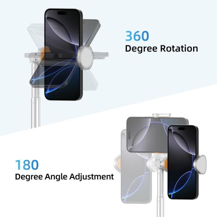 Bild 5, Tech-Protect Tech-Protect 146 cm Bluetooth Selfiestick Tripod Vit