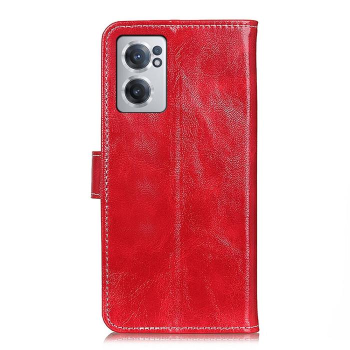 Bild 3,  OnePlus Nord CE 2 5G Fodral Retro Läder Röd