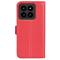 Xiaomi 14 Fodral Litchi Läder Röd