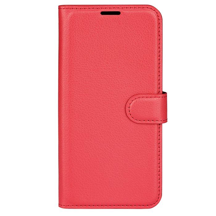 Bild 5,  Xiaomi 14 Fodral Litchi Läder Röd