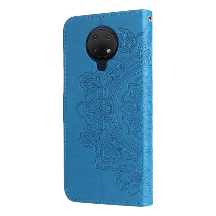 Bild 3,  Nokia G10 / G20 Fodral Mandala Läder Blå