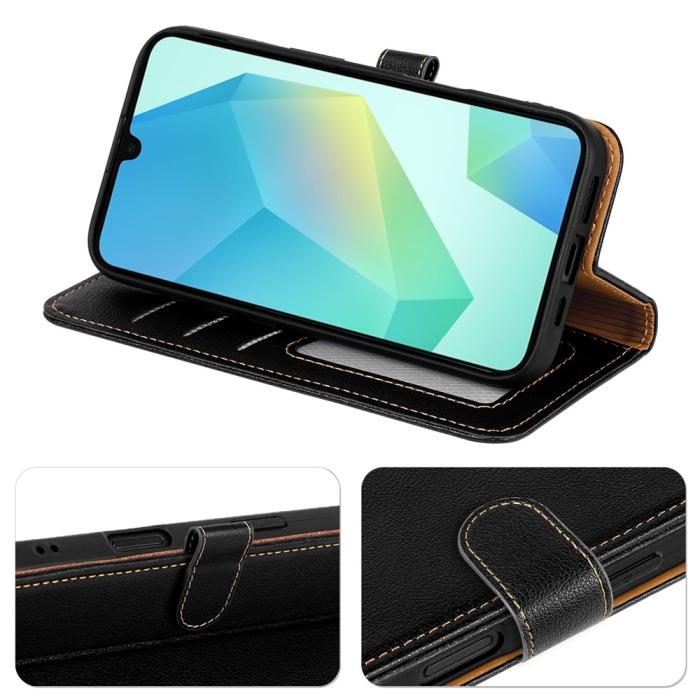 Bild 3,  Samsung Galaxy A27 Plånboksfodral Läder Svart