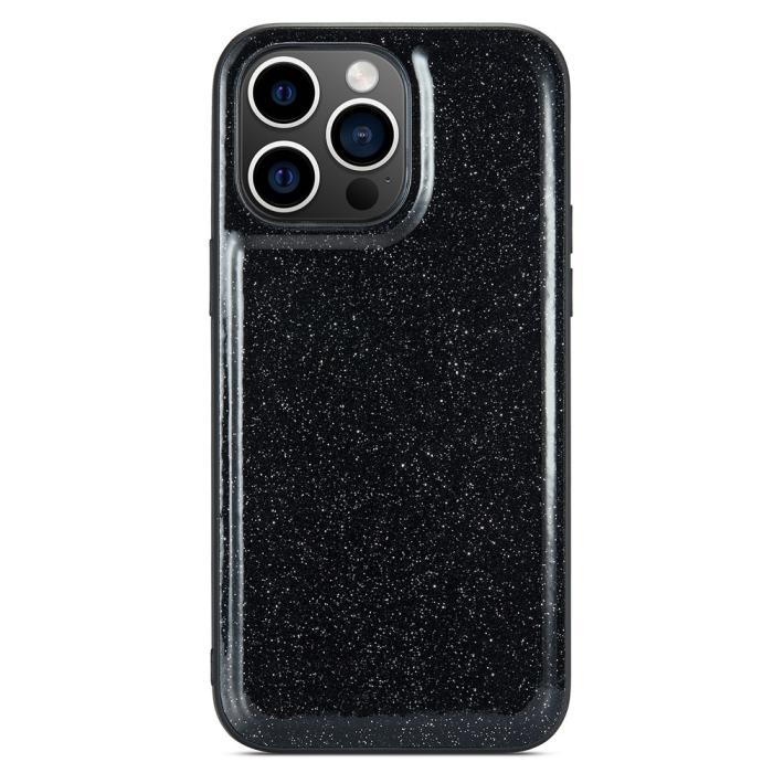 Bild 3, DG.MING DG.MING iPhone 15 Pro Skal Läder Glitter Svart