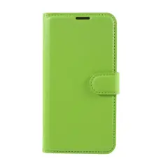  iPhone Xs Max Fodral Litchi L&auml;der Gr&ouml;n