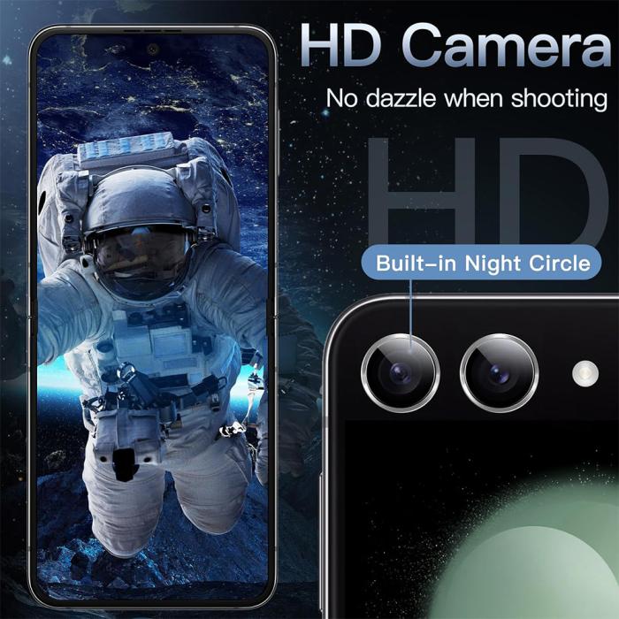 Bild 5, ENKAY ENKAY Samsung Galaxy Z Flip 8 Linsskydd Silver